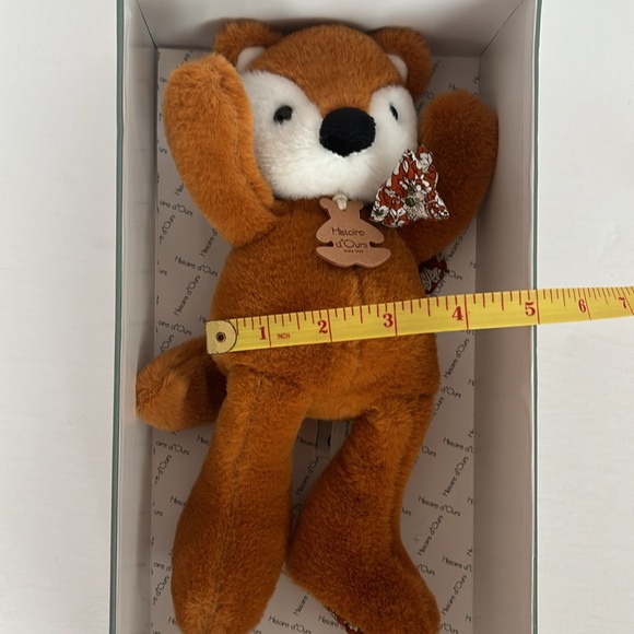 Histoire d’Ours Soft and cuddly Orange/Brown Fox Plush Toy 11” in in gift box - Picture 8 of 8